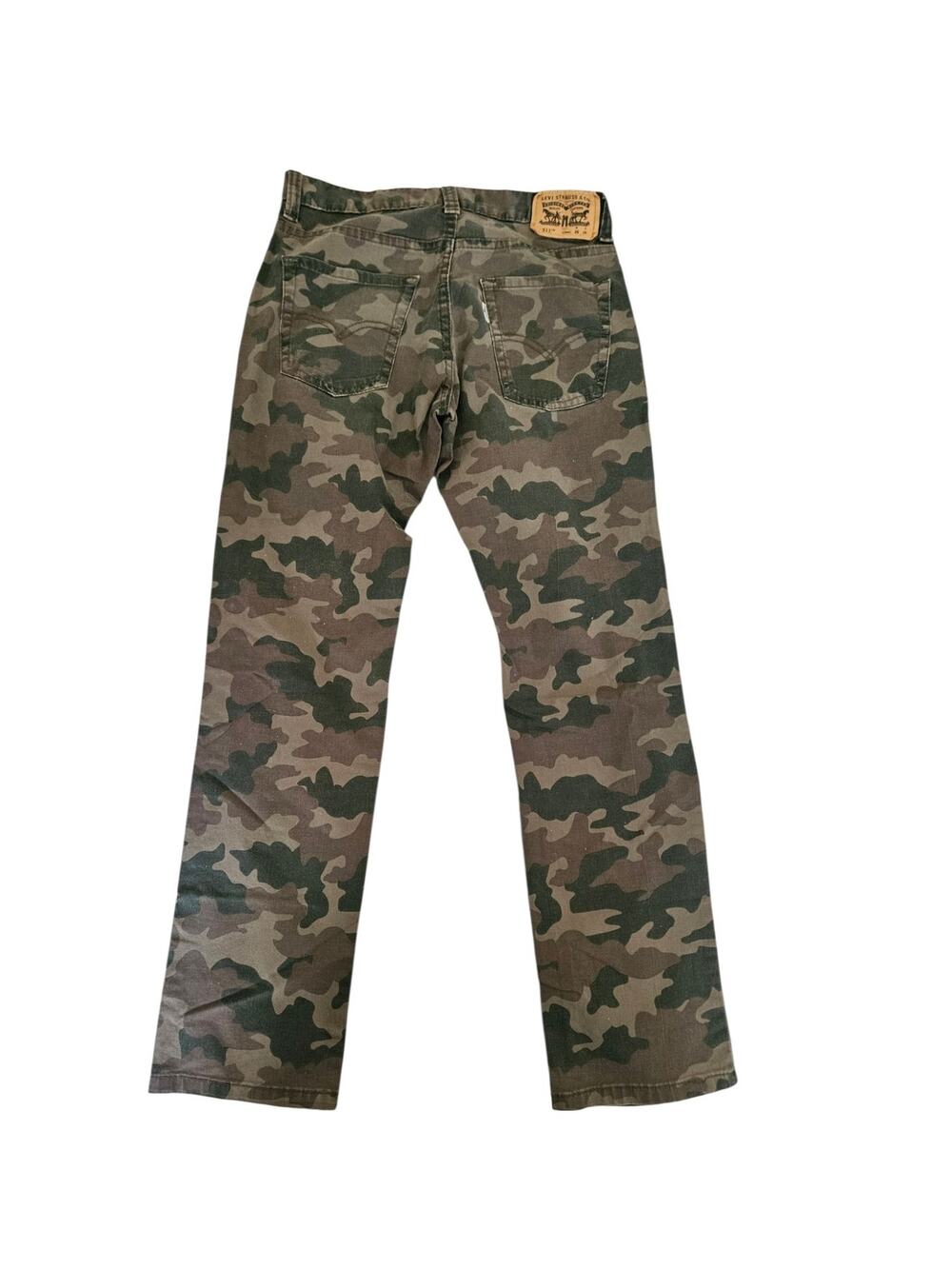 Levi's 511 Boys Camo Jeans Size 12 Reg W26 L26 Slim Fit Camouflage Pants